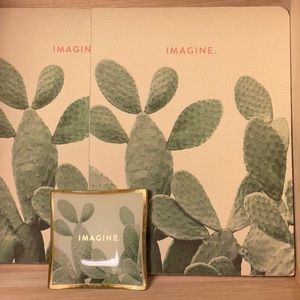 IMAGINE. prickly pear cactus printed canvas journal